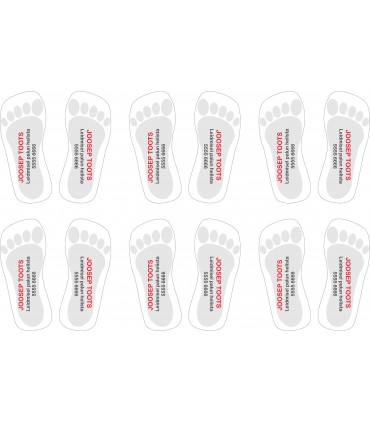 Set of name stickers for shoes, 6 pairs