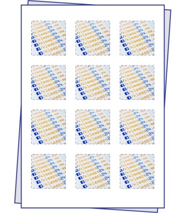 Квадратные наклейки с логотипом компании
