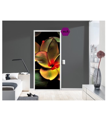 Door sticker on a smooth surface