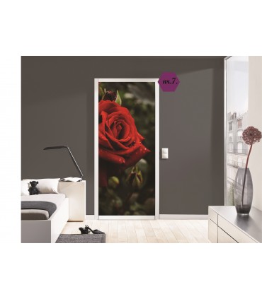 Door sticker on a smooth surface