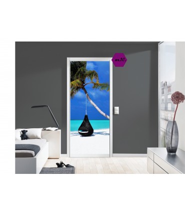 Door sticker on a smooth surface