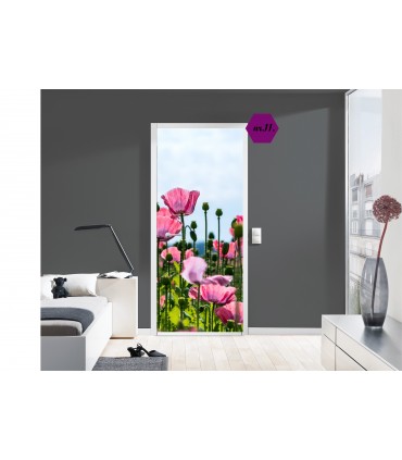 Door sticker on a smooth surface