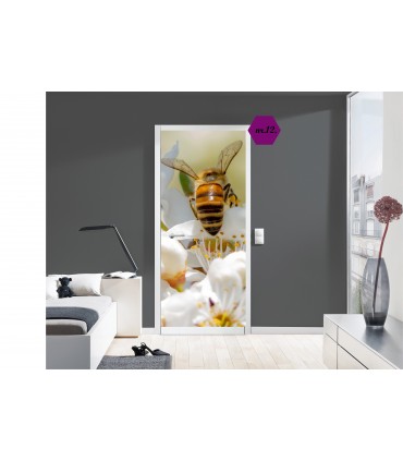 Door sticker on a smooth surface