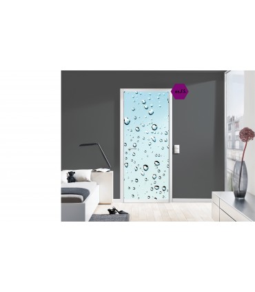 Door sticker on a smooth surface