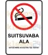  "Smoking free area" warning sticker