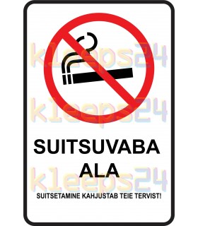 Наклейка предупреждения "Зона без курения"