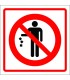 Знак запрета мусора