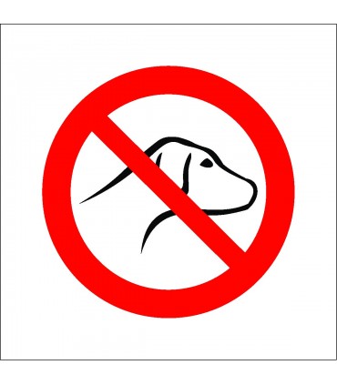 No dog allowed sticker