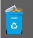  Set of garbage sorting stickers