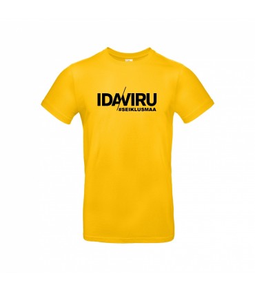 Miesten puuvillainen T-paita "IDA-VIRU SEIKLUSMAA"