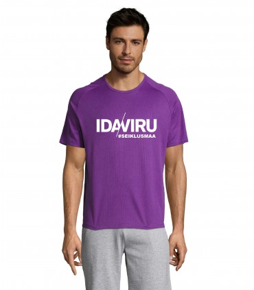 Miesten urheilullinen T-paita "IDA-VIRU SEIKLUSMAA"