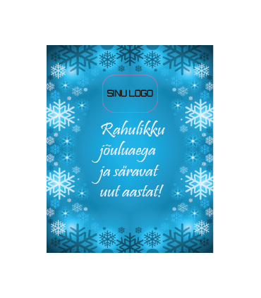 Ristkülikukujulised JÕULUTEEMALISED kleebised firma logoga