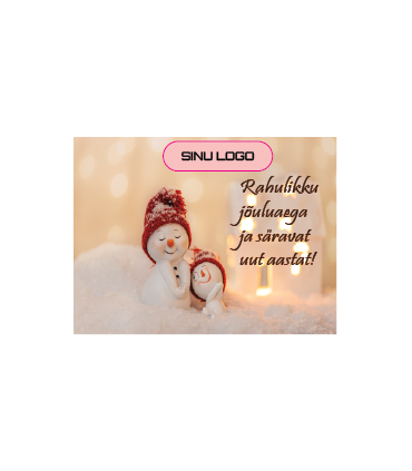  Rectangular CHRISTMAS THEME stickers with company logo