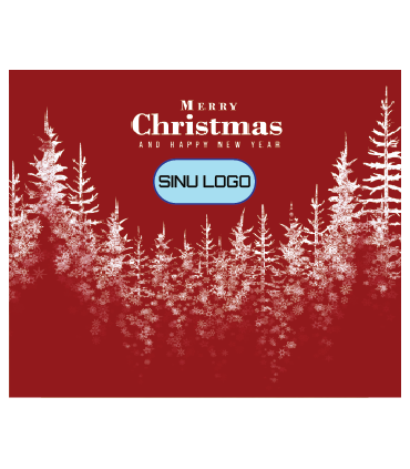  Rectangular CHRISTMAS THEME stickers with company logo