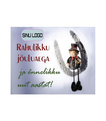 Suorakulmaiset JOULUTEEMAISET tarrat yrityksen logolla