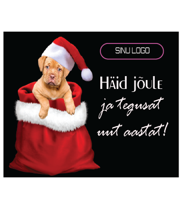 Ristkülikukujulised JÕULUTEEMALISED kleebised firma logoga