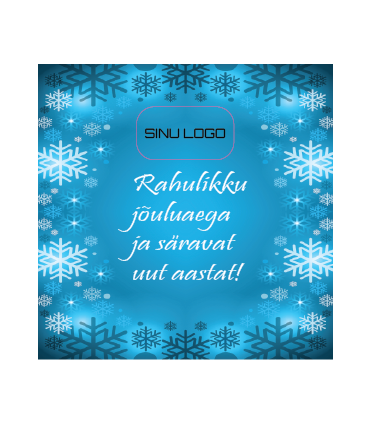  Square CHRISTMAS THEME stickers with company logo