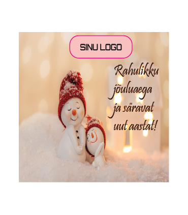 Neliönmuotoiset JOULUTEEMAISET tarrat yrityksen logolla