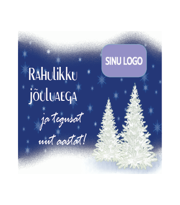 Neliönmuotoiset JOULUTEEMAISET tarrat yrityksen logolla