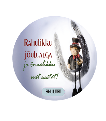  Round CHRISTMAS THEME stickers with company logo