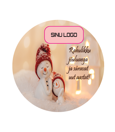  Round CHRISTMAS THEME stickers with company logo