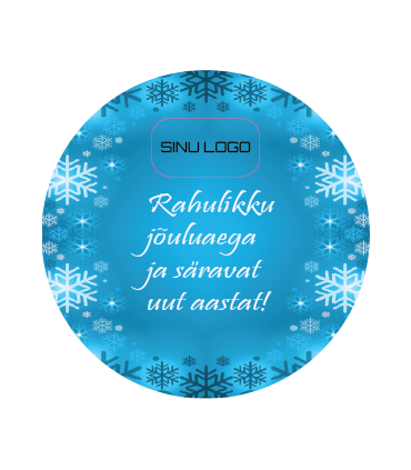  Round CHRISTMAS THEME stickers with company logo