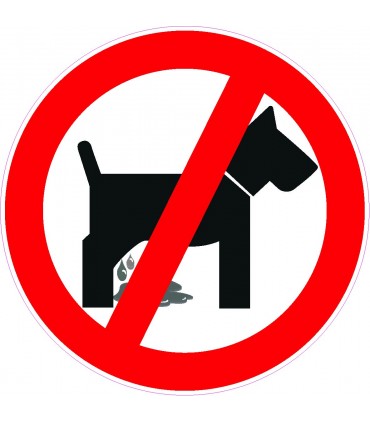 Наклейка, запрещающая собакам мочиться