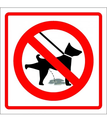  No dog peeing sign