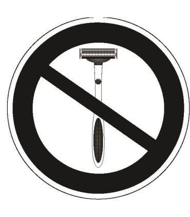 No-shaving sticker