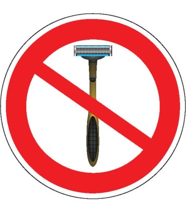 No-shaving sticker