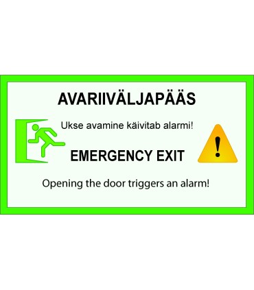 Kleebis "AVARIIVÄLJAPÄÄS"