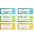 Set of name stickers, 15 pcs., with contact phone