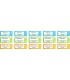 Set of name stickers, 15 pcs., with contact phone