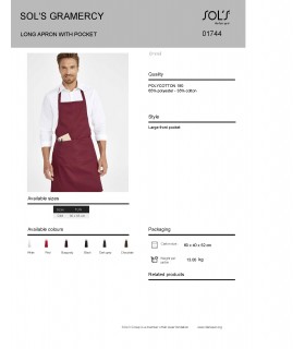  Apron with GRAMERCY personal logo