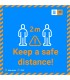  "Keep your distance" warning sticker